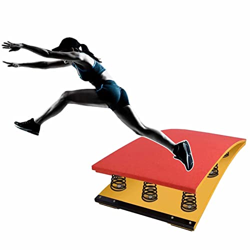 ZIMGOD Spring Board Gymnastics Vault Springboards, Adult Sport Equipment for Gymnasts/Vaulting/Exercise, Elastic Ramp Including 9 Spring (Color : Red)