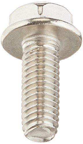 Image of 18-8 Stainless Steel Thread Rolling Screw for Metal, Passivated Finish, Hex Washer Head, Metric, M6-1.0 Thread Size, 16 mm Length (Pack of 25)