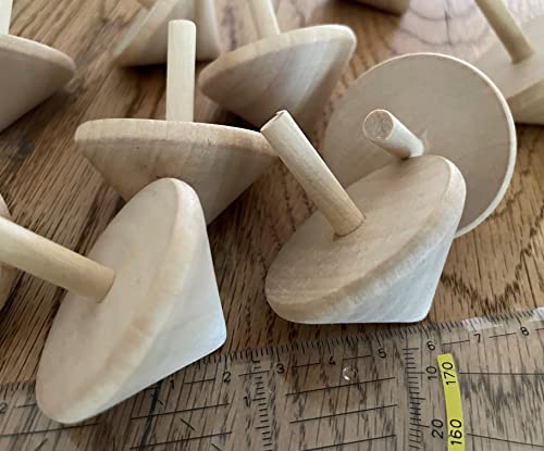 10 Holz Kreisel Naturbelassen Naturholz Holzkreisel Bemalen Basteln Holzkreisel