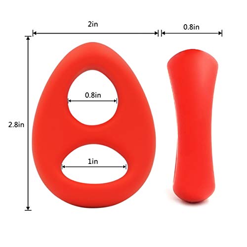 Premium Stretchy Silicone Penis Ring For Enhancing Erection, Super Smooth Soft Cock Ring Stimulate Dick Stay Stronger Harder Longer Adult Sex Toys For Men Lock Sperm And Couples Sexual Pleasure (Red) #TOP5