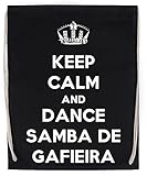 Keep Calm And Dance Samba De Gafieira Kordelzug Sporttasche Schwarz Drawstring Sport Bag