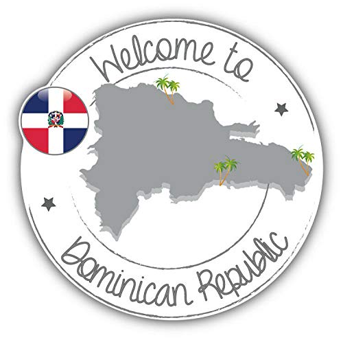 Dominican Republic Welcome Label Round Metal 0.75" Lapel Pin Hat Shirt Pin Tie Tack Pinback2