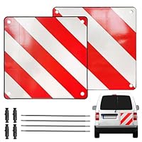 XPJBKC Warntafel Fahrradträger für Italien Spanie, 3 In 1 50x50cm Warnschild Italien Fahrradträger, Aluminium Warnschilder mit 4 Spannseile für Fahrradträger Heckanhänger Wohnmobil Auto Boot