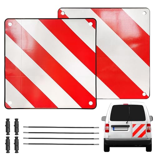 XPJBKC Señal V20, 3 en 1 Aluminio Placa V20 para Italia España Portugal, V20 Portabicicletas con 4 Correas Tensoras, Panel Señalizador de Cargas para Autocaravana, Caravana, Portabicicletas