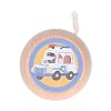 Houten Yoyo, Yoyo Full Color Kunstwerk met String voor de kleuterschool(Beuken Yo-Yo 1 Politiewagen)