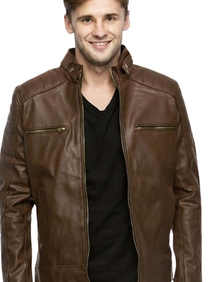 Leather jacket for men standard length-picture-21