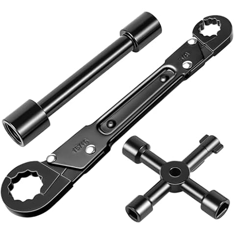 Ponpon Angle Stop Wrench Kit, Plumbing Tools, Angle-on Wrench Plumber Wrench for Quick And Hassle-Free Angle Stop And Supply Nut Installations Cover