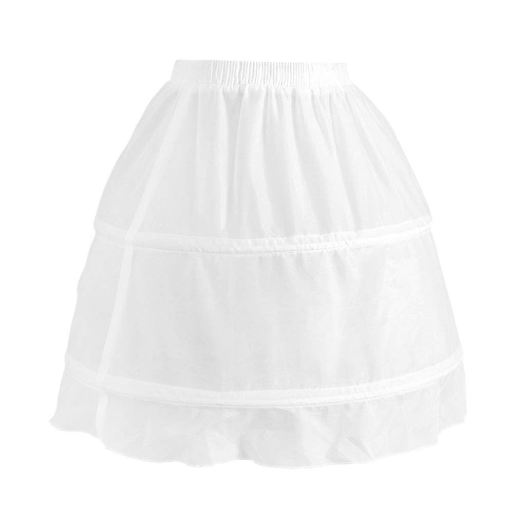 Other Girl Crinoline 2 Hoop A-Line Petticoat Under Skirt Dress Accessory Short White For Kids Woman-image-30