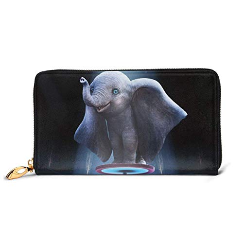 Preisvergleich Produktbild JHGFG Dumbo Wallet Leder Reißverschluss um Clutch Geldbörse Kartenhalter Organizer.