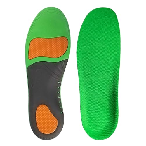 2 plantillas de soporte de arco para pies planos, insertos ortopédicos para zapatos para hombres y mujeres, talla XL 12.5-14.5 de EE. UU., hombres, absorción de golpes, inserciones plantares de tela