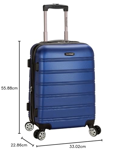 Image of Rockland Melbourne Hardside Expandable Spinner Wheel Luggage, 2TONEBLUE, 2 Piece (20 inch /28 inch), Blue, 2 Piece (20 inch /28 inch), Melbourne Hardside Expandable Spinner Wheel Luggage
