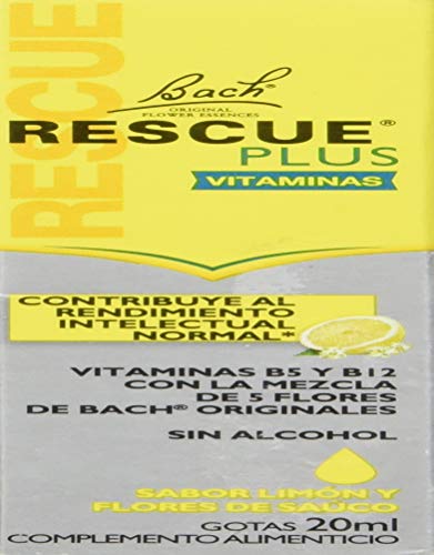 Flores De Bach Originales Rescue Remedy Plus Vitaminas Gotero 20 ml - 1 Unidad