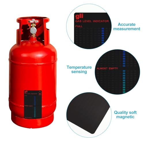 Image of Magnetic Cooking Gas Level Indicator - 1 Piece for Propane and Butane Gas Cylinders-LPG cylinders.- Home and Industrial Usable- Color Level Indicators- Reusable.(Pack of 1)