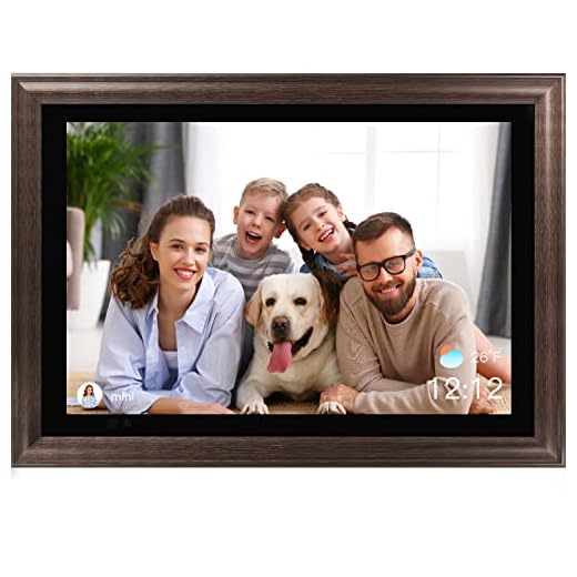 Digital Photo Frame Funcare 13.3 Inch Large WiFi Digital Picture Frame with HD Touchscreen, Remote Control, 8GB Storage, Easy to Share Photos and Videos via AiMOR APP, Wall Mountable