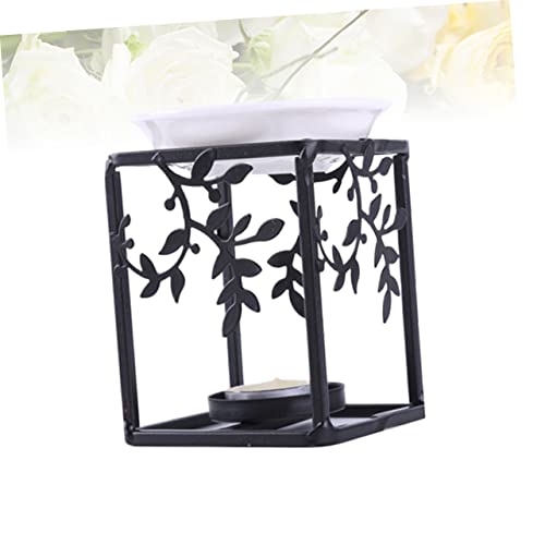 Healeved 3Pcs Tealight Wax Warmer Essential Oil Burner Tea Light Heater Home Adornment Cauldron Wax Warmer Iron Candle Holder Candlestick Incense Burner Ceramic Burner Rack Wrought Iron #TOP7