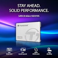 Transcend Highspeed 256 GB interne 2.5” SSD (≠HDD) SATA III 6Gb/s, robust und schnell, für Aufrüstung von Desktop-PCs, Laptops, Notebooks, PS4, Xbox TS256GSSD370S, silber – Ansicht 4