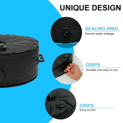 MABCIRY Umbrella Base Weight Bag with Handle, 20L/40L Parasol Weight Water Bag, Anti Spill Water Filled Umbrella Base, Large Water Inlet, Protable Umbrella Weight Bag for Patio Outdoor Beach(20L)