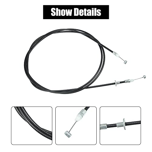 X Autohaux 74130S84A01 Front Hood Latch Lock Release Wire Cable Replace For Honda Accord 1998-2002 Black #TOP3