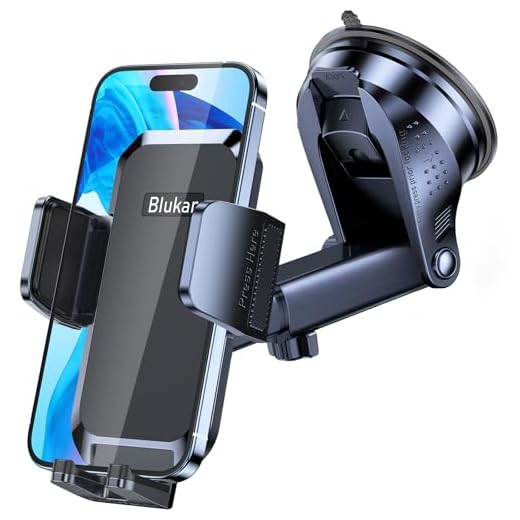 Blukar Porta Cellulare Auto, [Upgrated Forte Aspirazione] Supporto Telefono Auto Universale per Parabrezza e Cruscotto, Porta Telefono Auto Compatibile con iPhone 16 Pro Max/16/15/14/13, Galaxy