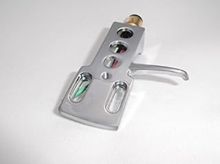 Mirror Chrome plated Headshell Cartridge mount with gold connectors for Panasonic SL 19, Phillips F1395, FP 320, Samsung PL 8400H Turntable Tonearms
