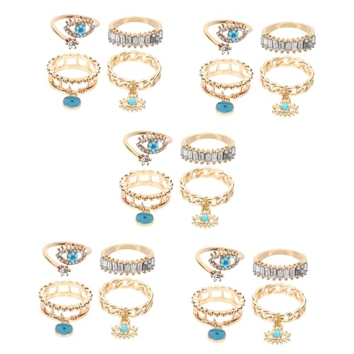 ODHLMFQ Adjustable Evil Eye Ring with Rhinestones Chic Punk Open Finger Rings Women Jewelry Present for Any Occasion *