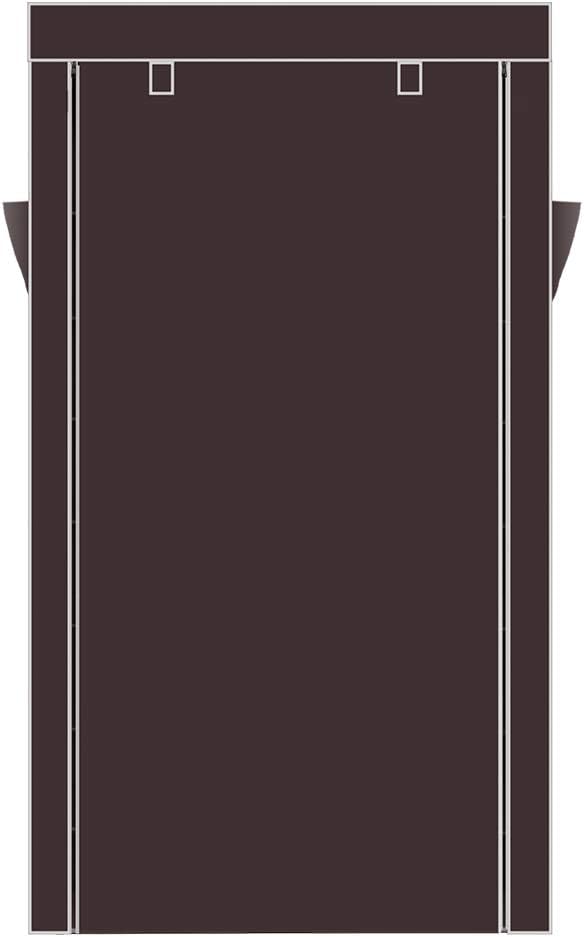 MathRose 10-Tier Shoe Rack 30 Pairs Shoe Tower Closet Shoes Storage Cabinet Portable Boot Organizer with Dustproof Non-Woven Fabric Cover and Shelves (Widen 10 Tiers-Dark Brown)