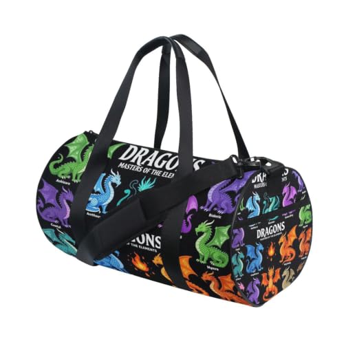 Bolsa de lona redonda con bolsillo interior para ordenar tu ropa 3