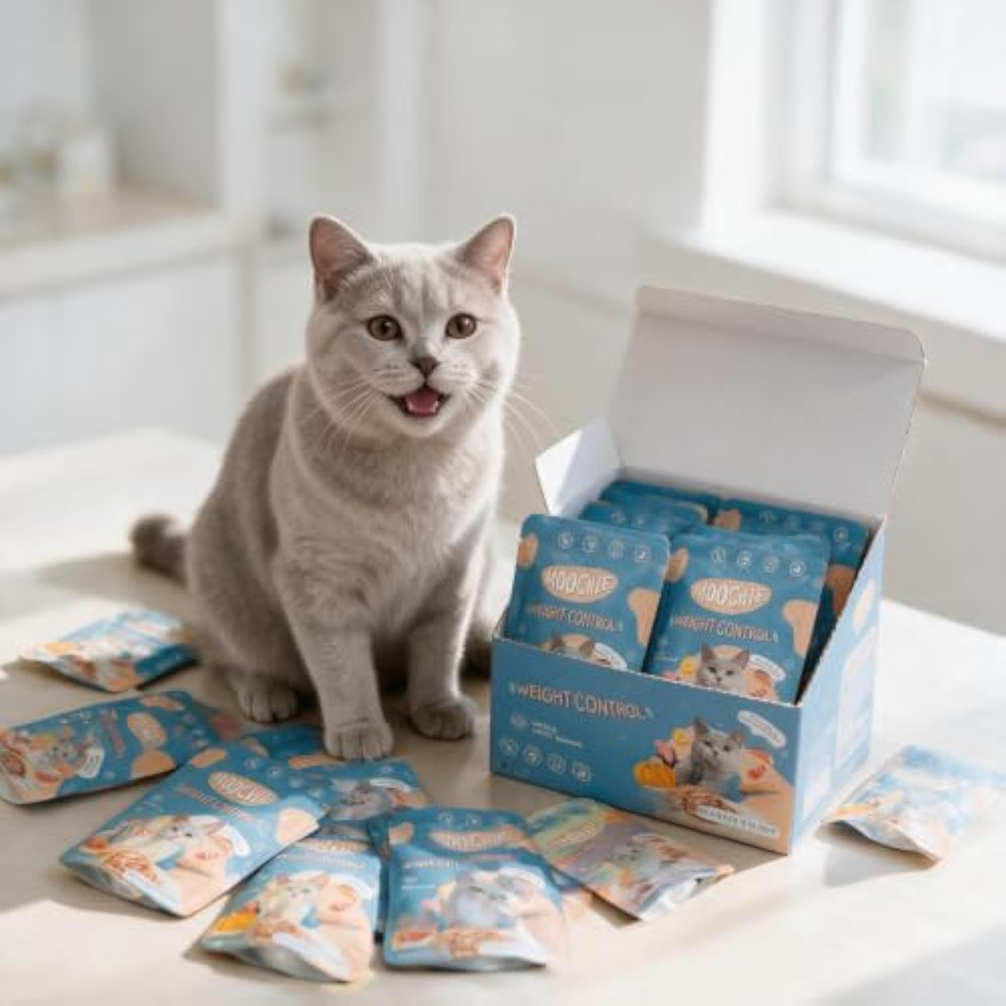 Moochie Weight Control Salmon Mince Cat Food, Grain Free