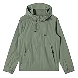 Men's Sun Protection Outdoor Lightweight Full Zip Hoodie Jacket Long Sleeve Fishing Hiking Performance Shirt Clothes Army Green-M