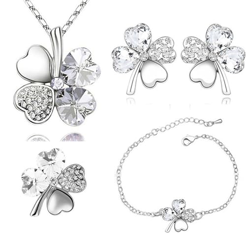 MeeQee Four Leaf Clover Bijoux trèfle Ensemble de Bijoux...