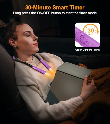 Image of Gritin Book Light, Eye Caring 4-Color&5-Brightness Neck Light Reading Light