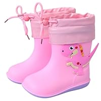 Hixingo Lightweight Toddler Rain Boots for Little Kids Unisex Boys Girls 1-6 Years Old Waterproof Non-Slip Children Wellies Rainboots Outdoors for Spring Summer, School