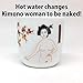 MAGIC SAKE CUPS HOT SAKE MAKES KIMONO WOMAN NAKED JAPAN