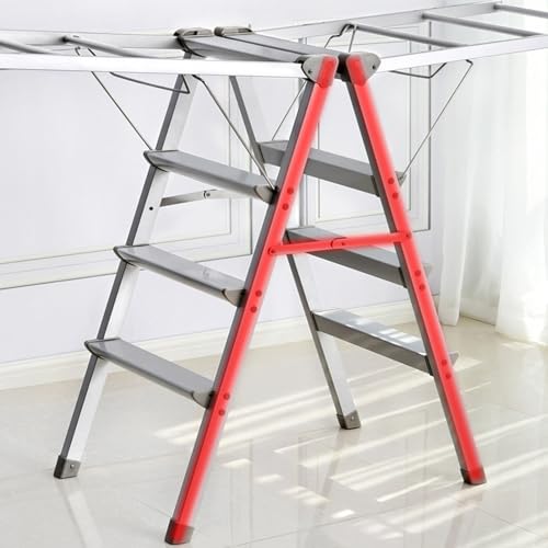 Étendoir à linge modulable en échelle avec structure pliable sur pied - 5