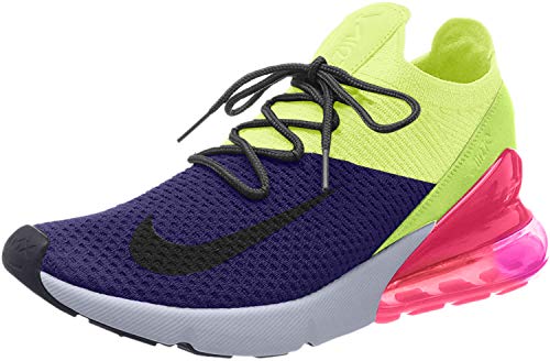 Nike Men's Air Max 270 Running Shoes, (Regency Purple/Thunder Grey-Volt, Size 12 M US)