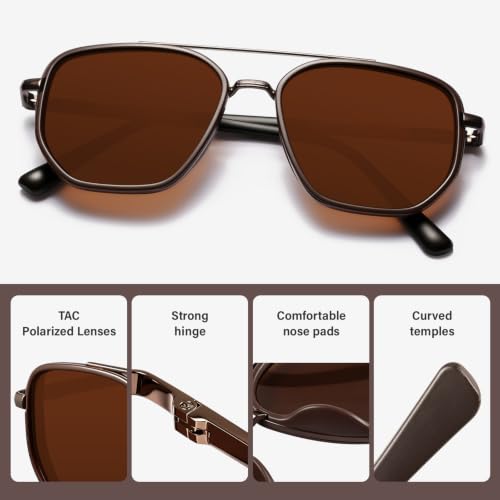 2PACK Polarized Aviator Sunglasses for Women Tangle Free Trendy Shades - image 5
