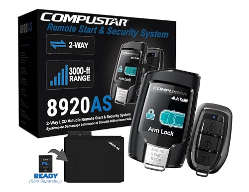 Compustar All-in-One CS8920-AS 2-Way Interactive LCD Remote Starter Kit & Alarm System (Up to 3,000-FT Range)