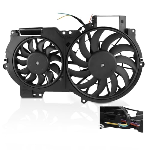 Image of maXpeedingrods Radiator Cooling Fan for Audi A6 2006-2011, 4F0121207A 4F0121207E, for Audi A6 Quattro 2005-2011, 4F0121207G 4F0121207Q