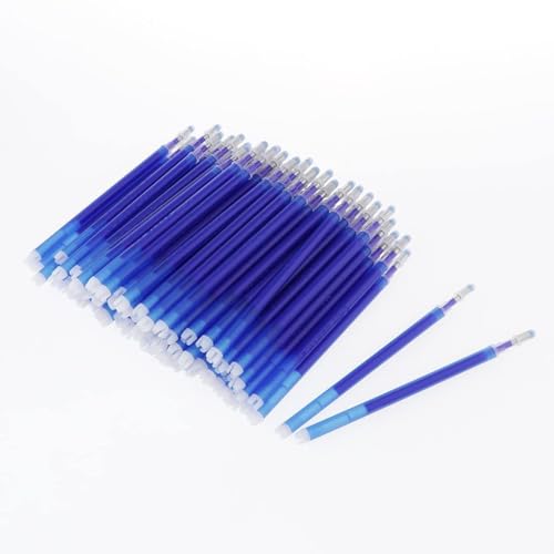 Image of Gemsy Heat Erasable Pen | Invisible Refill, Disappearing Erasable Removable Ink Pen for Garment, Leather and Marking Shoes 10pcs (Blue)
