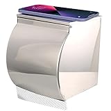 LELIZAZA Waterproof Toilet Paper Holder Self Adhesive, SUS304 Stainless Steel Toilet Paper Roll Hold