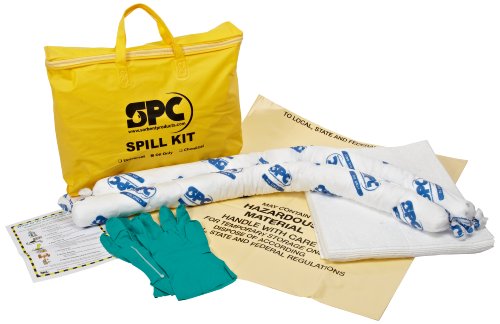 Image of Brady SPC SKO-PP Oil Only Portable Spill Kit - includes disposal bag, instructions, gloves, pads (10) , and socks (2)