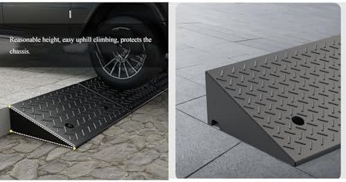 Anti-Slip Rubber Curb Mats, Durable Door Sill & Car Step Mats for Home Use, Non-Slip Floor Protection, Heavy-Duty Plastic, Ideal for Stairs & Entryways.