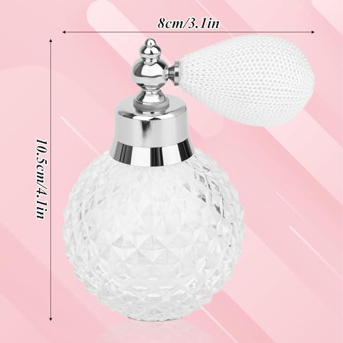 Coolrunner Crystal Art Vintage Style Refillable Perfume Atomizer Spray Bottle 100ml (Clear)2