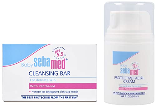 Image of Sebamed Baby Cleansing Bar - 100 g & Baby Protective Facial Cream (50ml) Combo