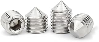 BAAB FASTENER 200PCS Grub Screws Assorted for Door Handles, M3 M4 M5 M6 M8 Hex Head Socket Screws Cup Point Flat Head for Home Repairs, Fixtures