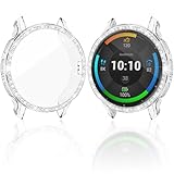 [2 Pack] RICHONE Bling Cases Compatible with Garmin Venu 3 Watch, Soft TPU Diamonds Glitter Clear Screen Protector for Venu 3 45mm, Smartwatch Face Covers Frame Bezel Bumper Accessories Transparent