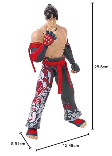 BANDAI - Tekken - Figurine d'action 17 cm - Jin Kazama Game Dimensions - Licence offielle Tekken 8 - Figurine articulée Jin - 40673