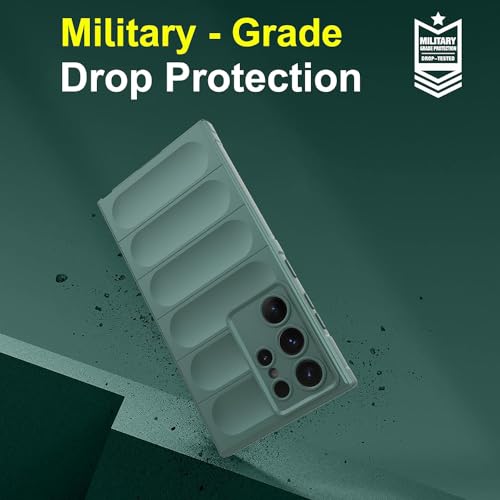 Image of amazon basics Mobile Cover for Samsung Galaxy S24 Ultra 5G | Full Camera Protection | Liquid Silicon Case | Flexible Bumper Case for Samsung Galaxy S24 Ultra 5G (Green)