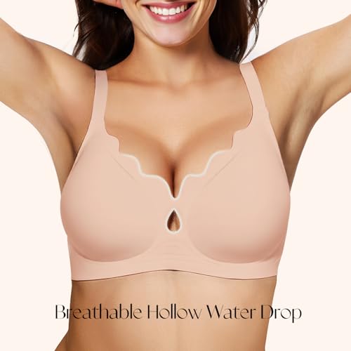 Image of Womens Wireless Jelly Bras No Underwire Support Push Up Removable Straps (U /Cross /Halter) Everyday Sports Bra