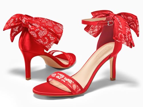Image of Coutgo Women's Open Toe Ankle Strap High Heel Sandals